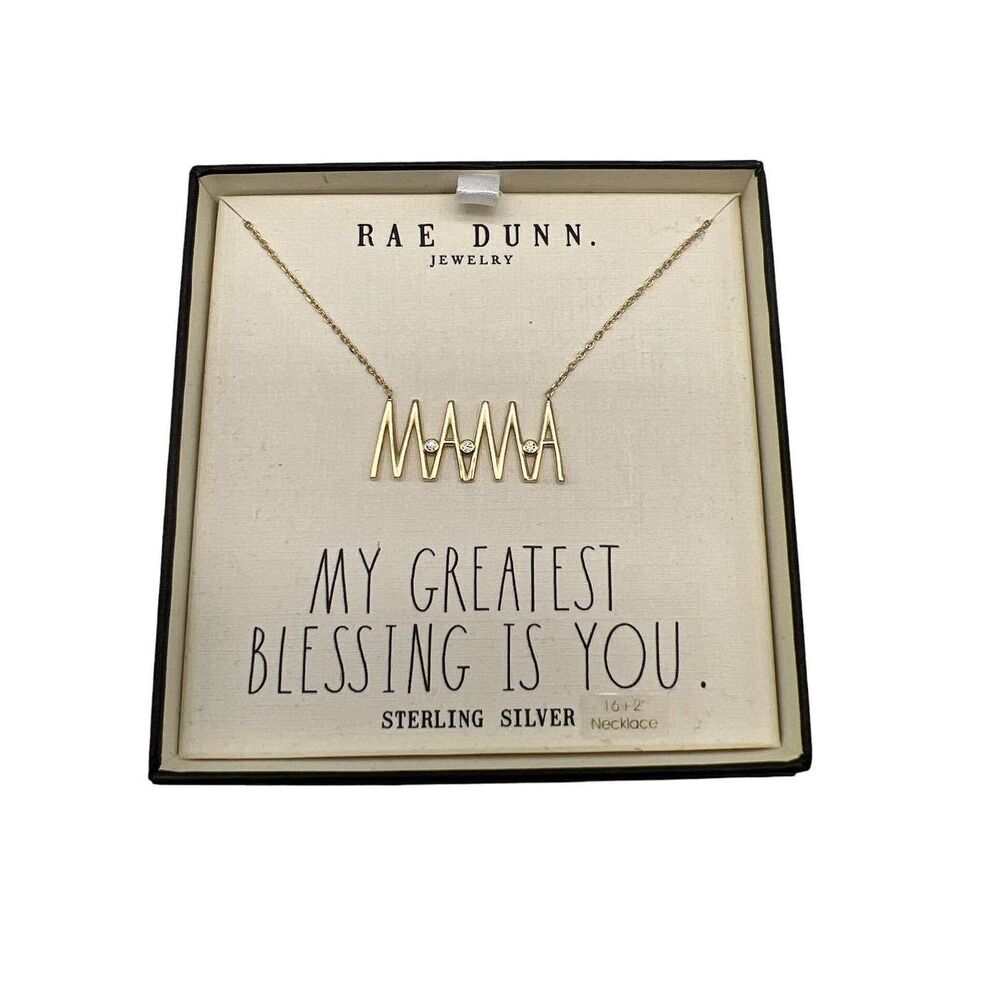 Rae Dunn My Greatest Blessing Is You Sterling Silver Necklace 16"